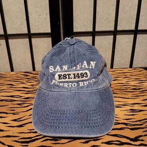 SAN JUAN Puerto Rico Blue Embroidered Baseball Cap